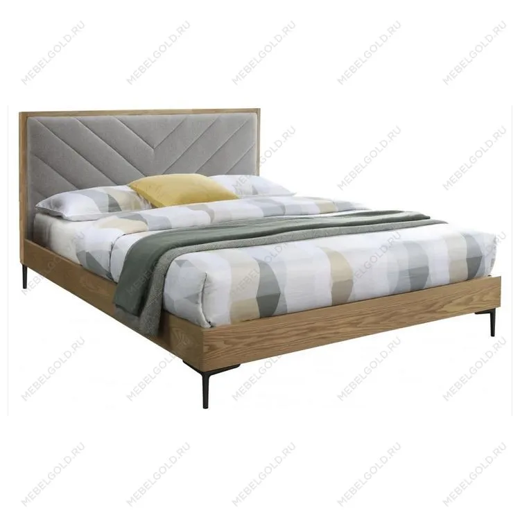 Кровать Halmar MARGARITA (серый/натуральный) 160/200