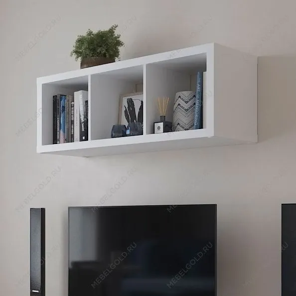 Стеллаж Фора, 3 полки, 112х42х38 см, белый | изображение 5