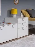 Комод Пикси, 3 ящика 60x57x60, белый (робкий подснежник) | изображение 8