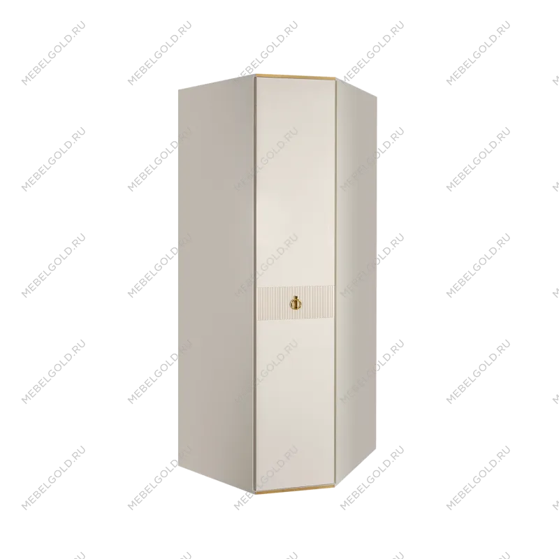 Шкаф угловой Римини СОЛО (Слоновая кость/Золото) РМШУ2/1(s)
