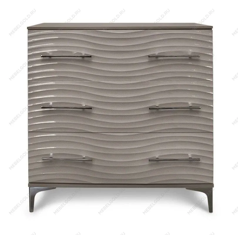 Комод Гравита 3 ящика серый камень глянец | изображение 2