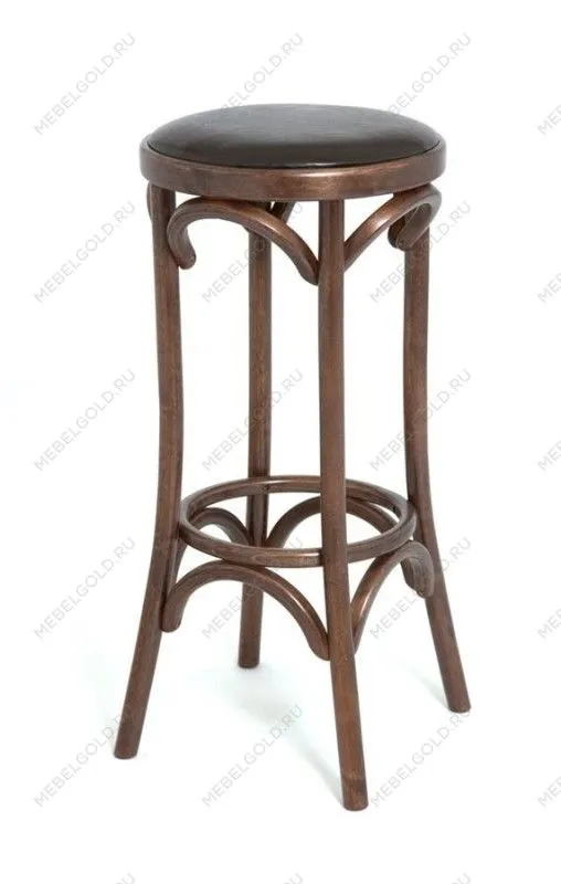 Табурет барный 750 Венский мягкий (темный тон, экокожа коричневая)