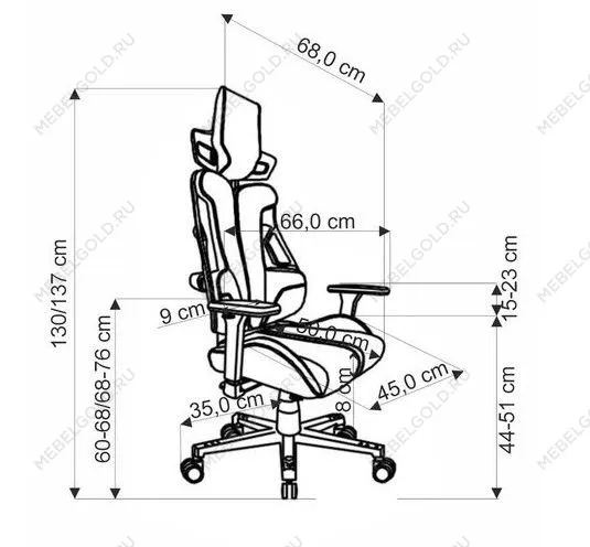 Кресло компьютерное Halmar NITRO 2 (серый/черный) | изображение 2