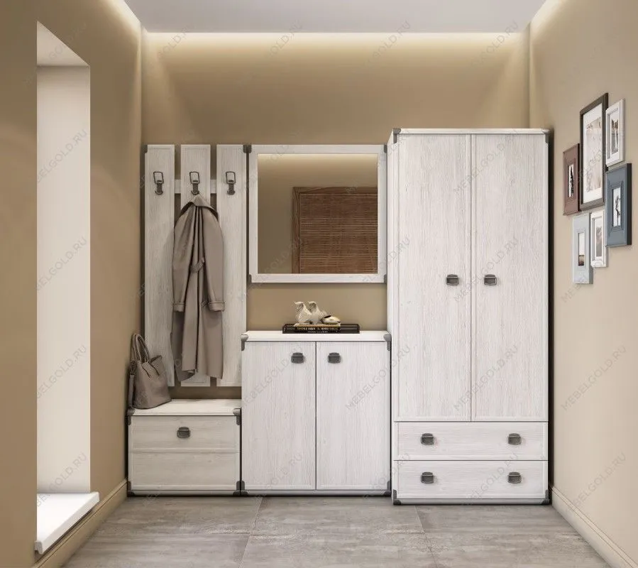 Шкаф со штангой Индиана JSZF2D2S сосна каньон | изображение 3