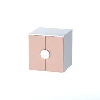 Шкаф Пикси распашной, с двумя дверьми и полкой 60x57x60, мечтательный пион
