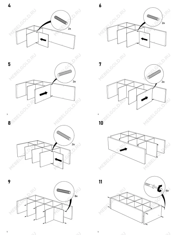Стеллаж Фора, 8 полок, 77х147х38 см, дуб беленый | изображение 13