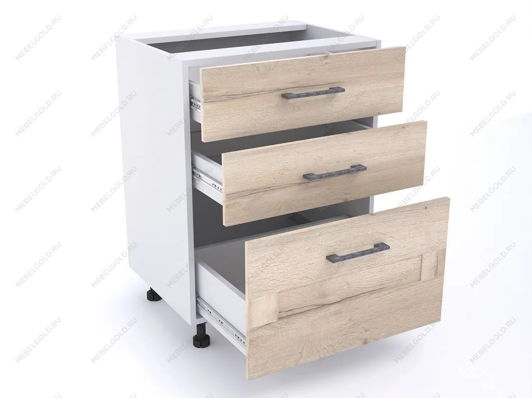 Стол с ящиками СЯ-60, Дублин (600*470*820) Дуб галифакс белый, 21617 | изображение 1