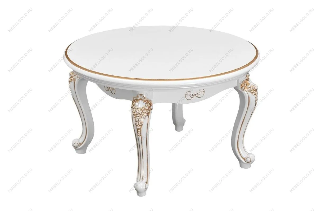 Столик круглый Натали белый глянец | изображение 1