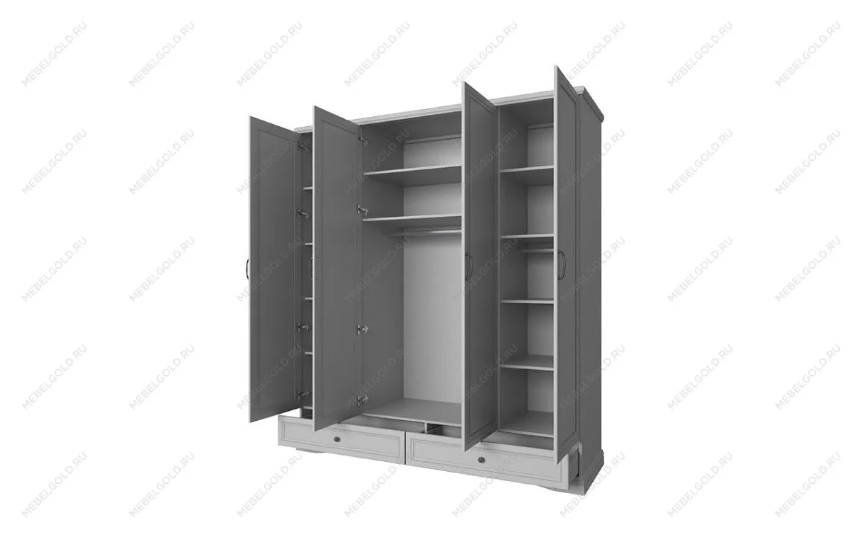 Шкаф Валенсия 4DG2S Z серый | изображение 1