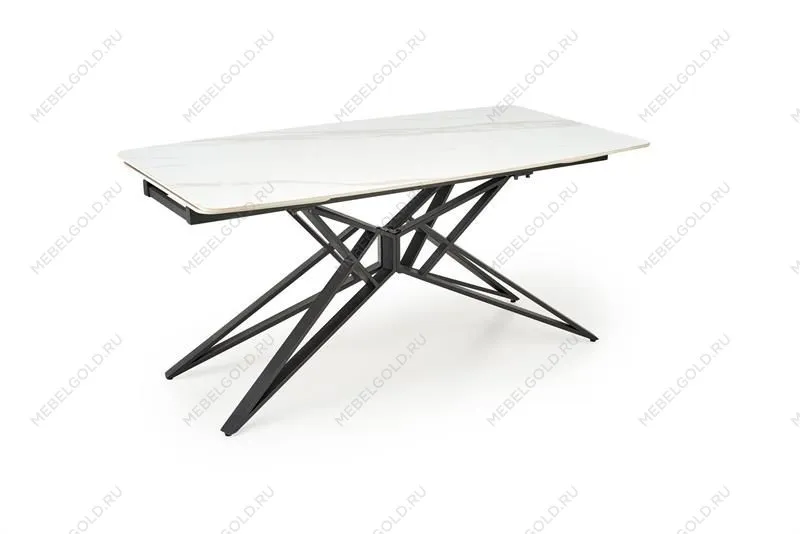 Стол обеденный Halmar ALFREDO 160 (белый мрамор/черный) | изображение 6