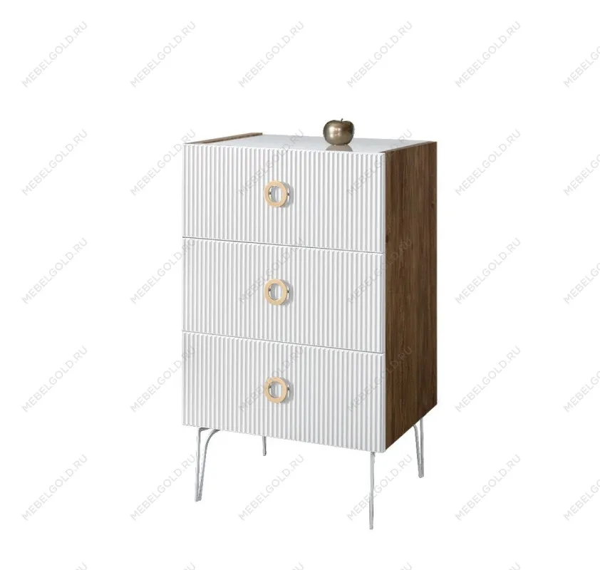 Комод Bogemia Woodline Fi (Белый) (Lakobel/Золото) БМКМ-1