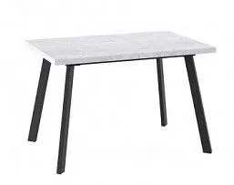 Стол БОРГ-120(160)х80 раздвижной, Серый сланец/Черный