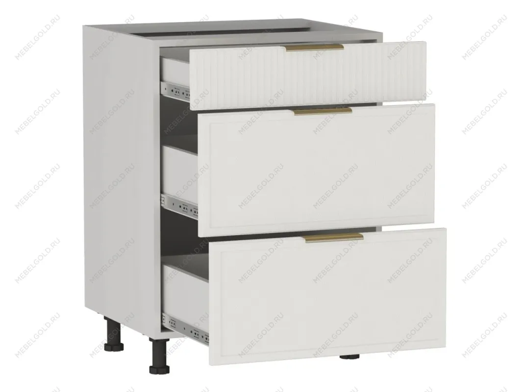 Стол с ящиками СЯ-60 (140/284), Берта (600*528*820) Экокожа Белый, 25324 | изображение 1