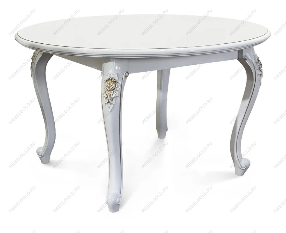 м. Марьина Роща - Стол Натали круглый белый глянец