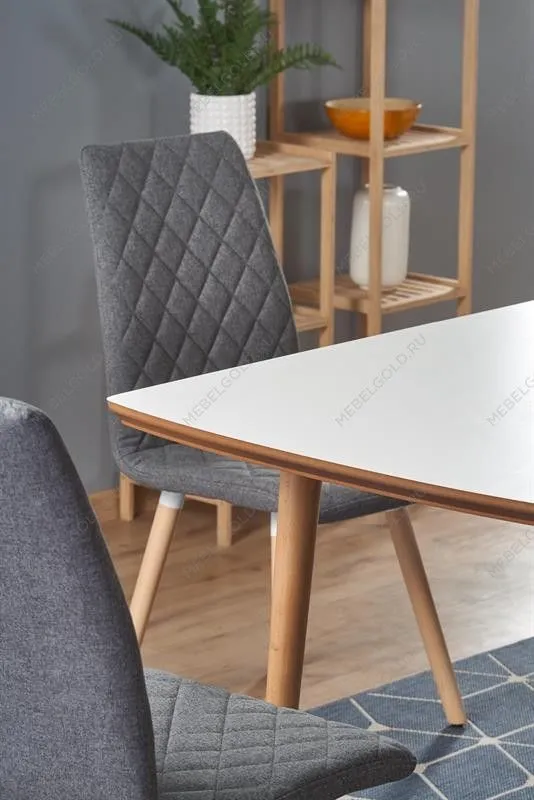 Стол обеденный Halmar BARRET раскладной (белый матовый/дуб лефкас) | изображение 10