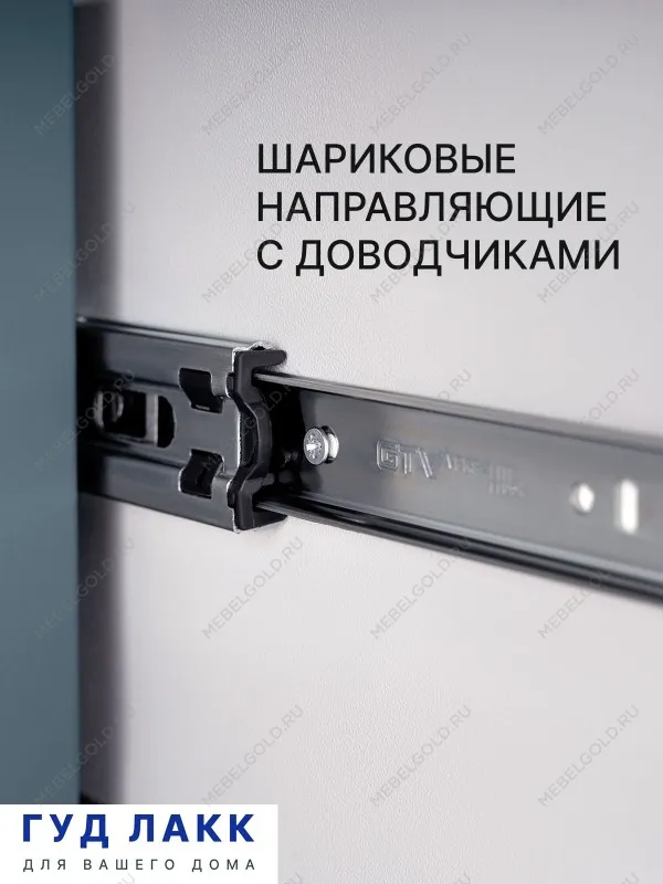 Тумба прикроватная Сага, с доводчиками, 51х41х62 см, темно-бирюзовая | изображение 2