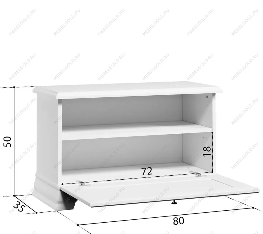 Тумба для обуви Кентаки SFK1B белый | изображение 4