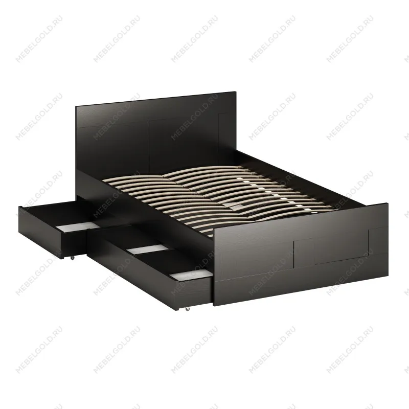 Ящик выкатной для кроватей СИРИУС, 60х60х20 см, черно-коричневый, дуб венге | изображение 11