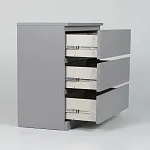 Комод Варма, 3 ящика, 80х78х40 см, эмаль серая | изображение 11