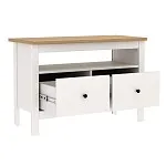 Тумба Сага, 2 ящика, 91х42х63 см, белая/ясень | изображение 14