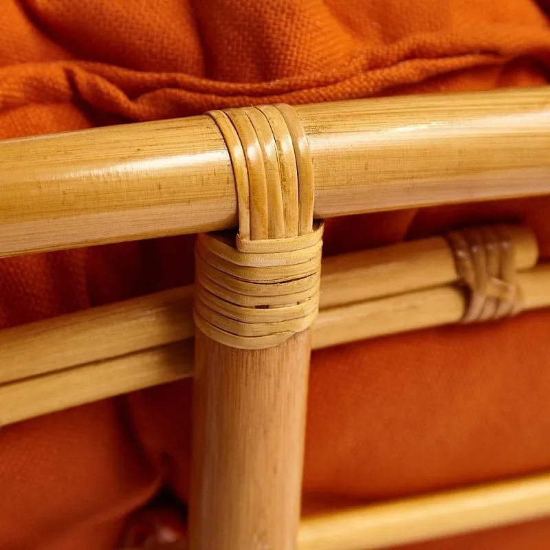 Кресло Papasan с подушкой Светлый мед, ткань | изображение 5