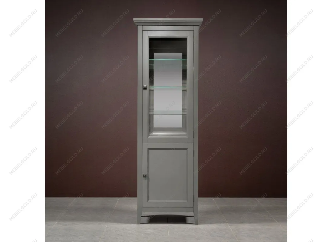 Витрина 1 дверная правая с зеркалом Manhattan (Серый) | изображение 2