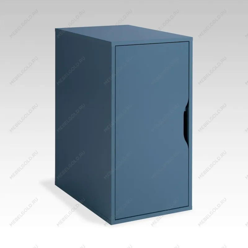 Тумба с дверцей Ингар, 36х71х53 серо-бирюзовая