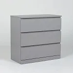 Комод Варма, 3 ящика, 80х78х40 см, эмаль серая | изображение 10