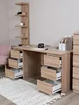 Стол письменный Кастор, 6 ящиков, 151х65х75 см, дуб сонома | изображение 2