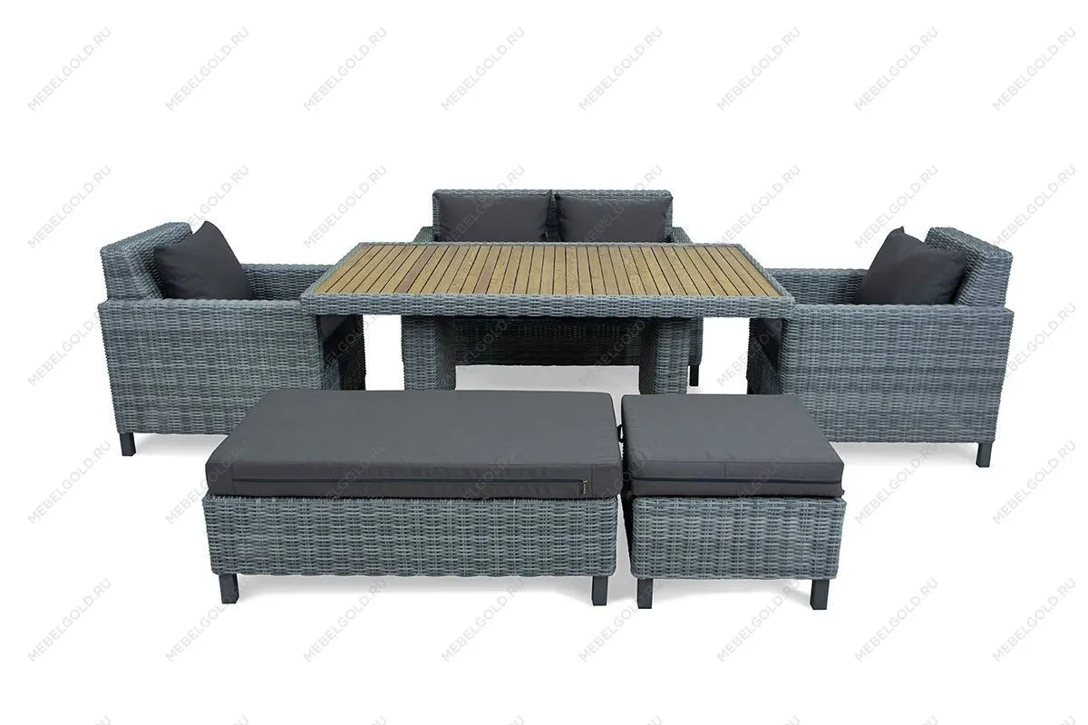 MOKKA BELLA стол прямоугольный с деревянной столешницей | изображение 5