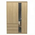 Варма Стор 144 шкаф распашной с зеркалом 222х144х57, дуб скандинавский | изображение 3