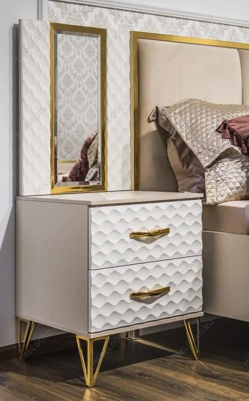 м. Марьина Роща - Зеркало Лара для прикроватной тумбы белый глянец | изображение 1