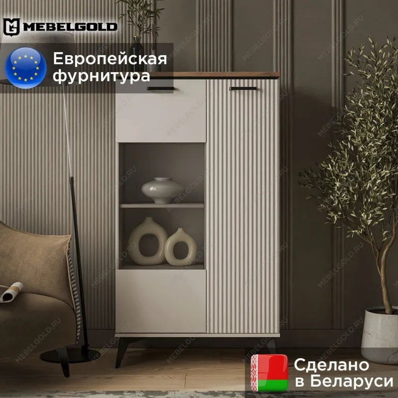 Шкаф с витриной Винати 1V1D P | изображение 1