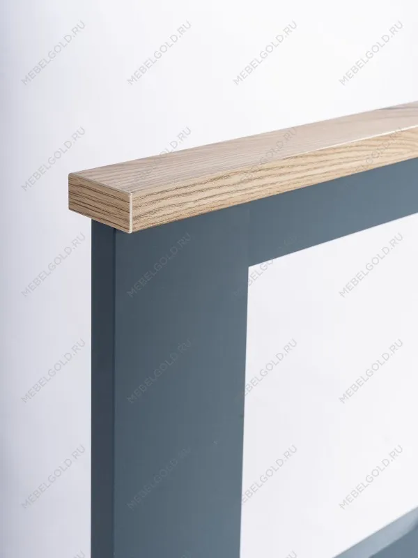 Кровать односпальная Сага, 90х200 см, темно-бирюзовая/ясень | изображение 7