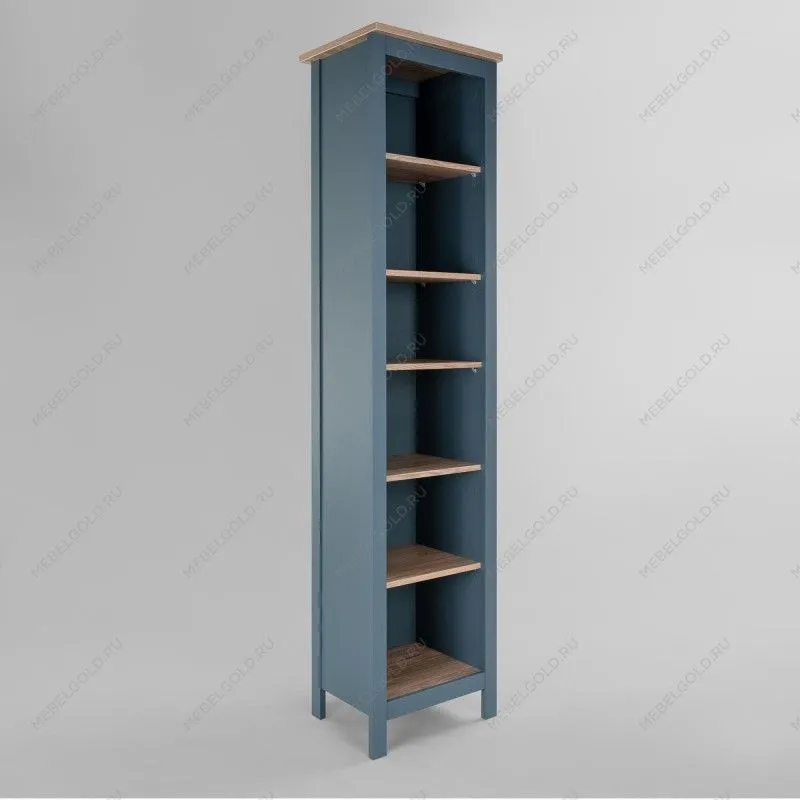 Стеллаж Сага, 50х42х215 см, темно-бирюзовый/ясень | изображение 3