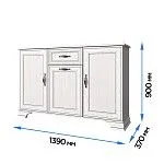 Тумба Тиффани 3D1S вудлайн кремовый - Выставка Балашиха | изображение 2