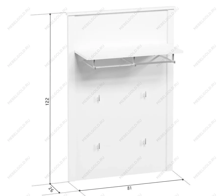 Лобня - Вешалка Ева (Хельга) WIE/80 белый | изображение 1