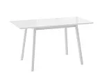 Стол Бриз (R) 110 раздвижной со стеклом (140)х70, Белый/Белый | изображение 1