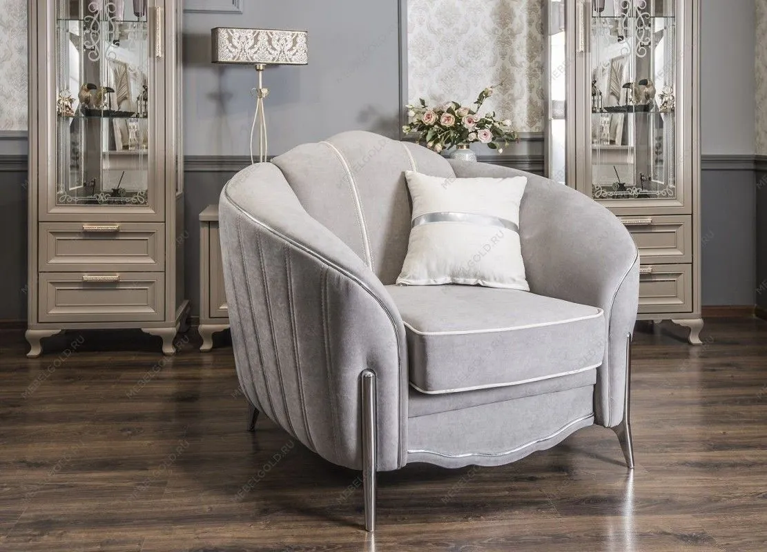 Кресло Гравита серый серебро