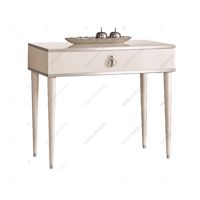 Стол туалетный узкий Римини СОЛО (Слоновая кость/Серебро) РМСТ-1(s)[9]