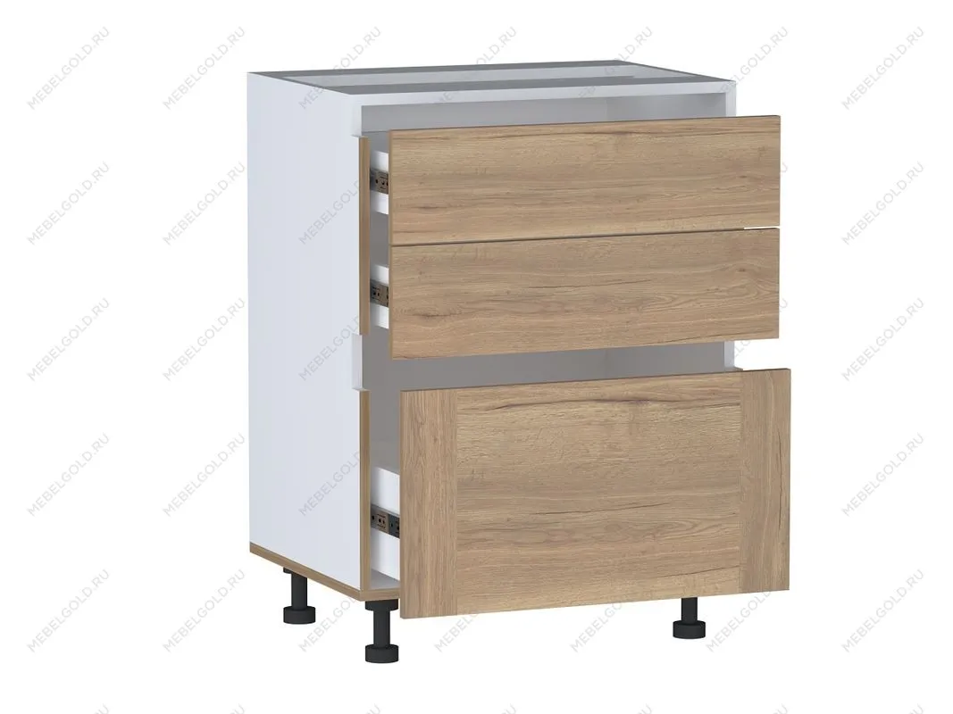 Стол с ящиками СЯ-60 NEW, Сити (600*470*820) Дуб Галифакс натуральный, 20847 | изображение 1