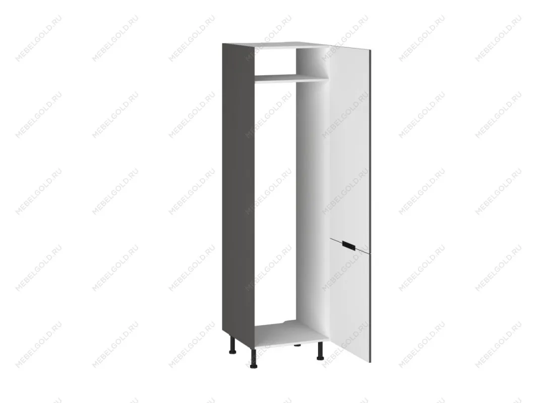 Шкаф-пенал ПХ-60 бок левый МДФ, Виста (600*586*2216) Экокожа Серый, 26675 | изображение 1