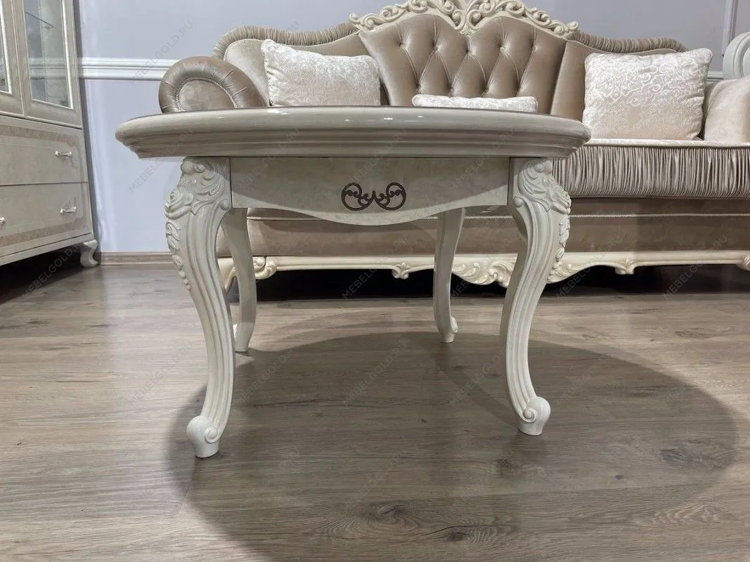 Столик круглый Патрисия крем корень глянец | изображение 6