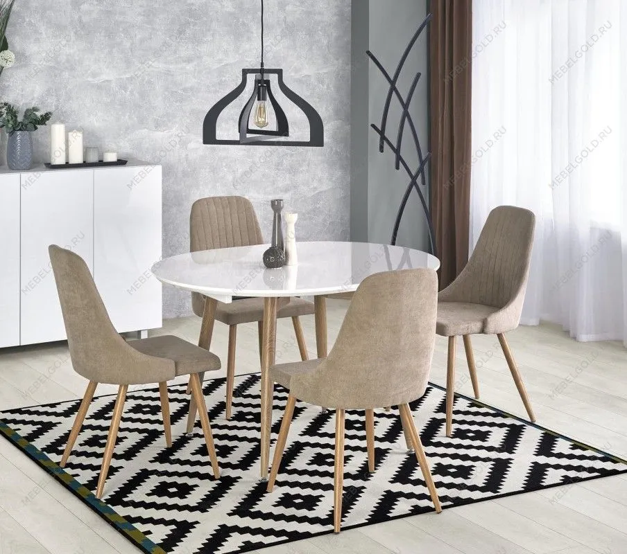 Стол обеденный Halmar EDWARD раскладной (белый/дуб сан ремо) | изображение 9