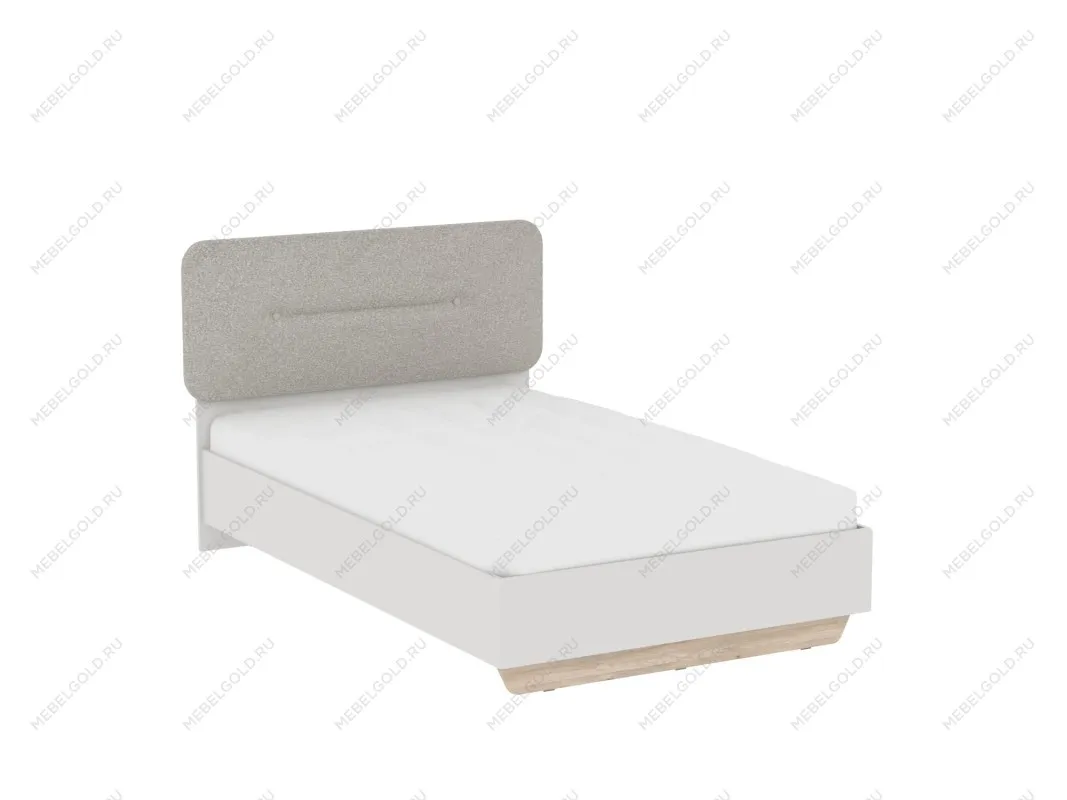 Кровать 1200 с темной мягкой вставкой NEW и подъемным механизмом, Аврора Дуб Мария/Кашемир | изображение 1