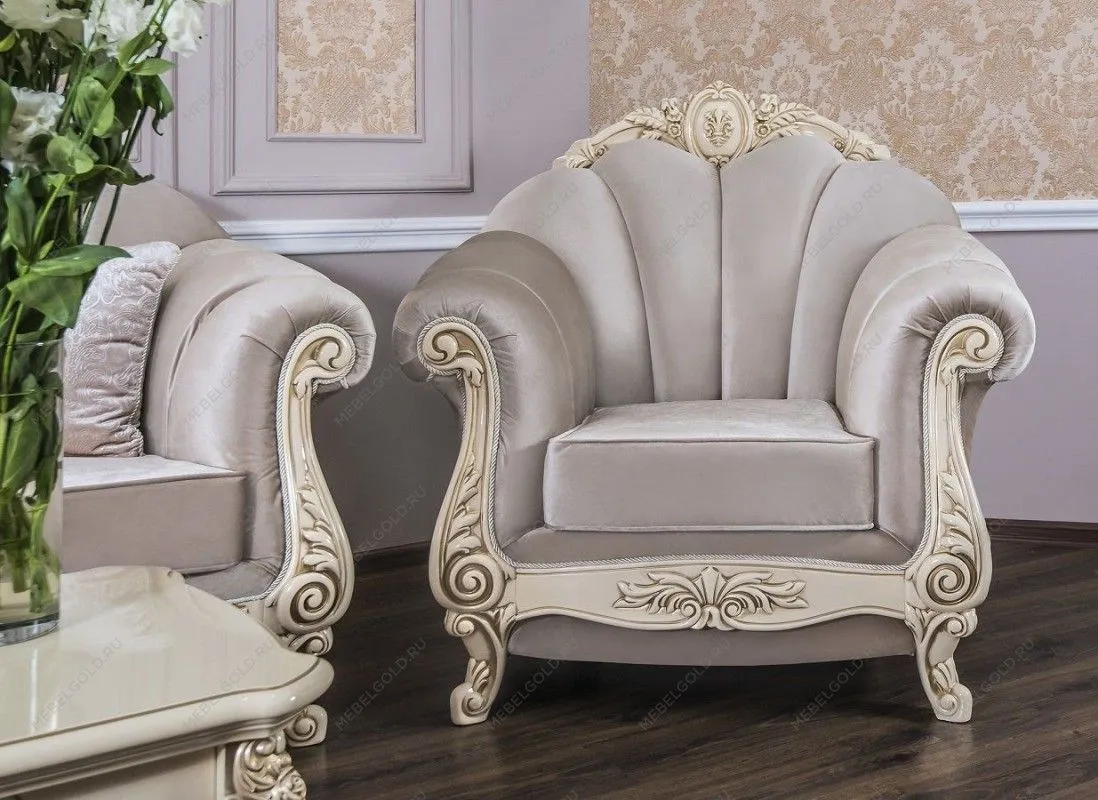 Кресло Марселла крем глянец | изображение 2