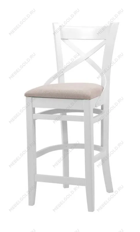 Стул барный Hugo (Белая эмаль/бежевый М02) | изображение 2
