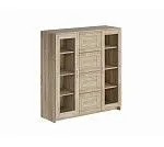 БРИМНЭС / СИРИУС тумба ИКЕА / IKEA 2 двери со стеклом и 4 ящика 117х123 сонома | изображение 3