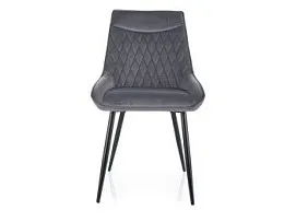 Стул кухонный Signal AGAT Velvet Bluvel 14 (темно-серый/черный)