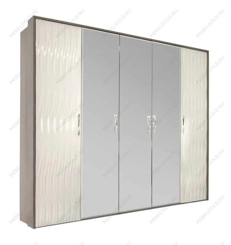 Шкаф Гравита 5-дверный белый глянец
